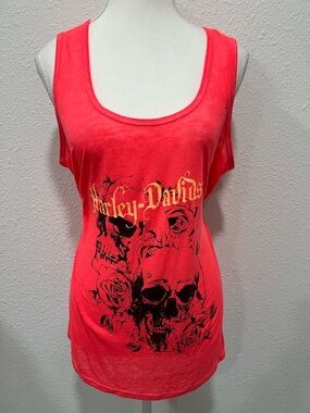 HARLEY DAVIDSON Nassau Bahamas Skull Graphic Tank Top
